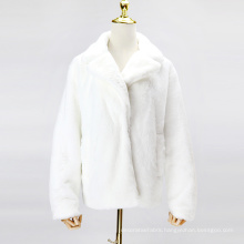 Faux Fur Ladies Lapel Jacket